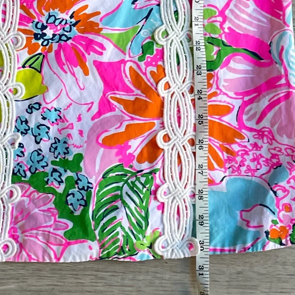 Lilly Pulitzer X Target Floral Shift Dress Pink/Green/Blue Sleeveless SZ Kids L